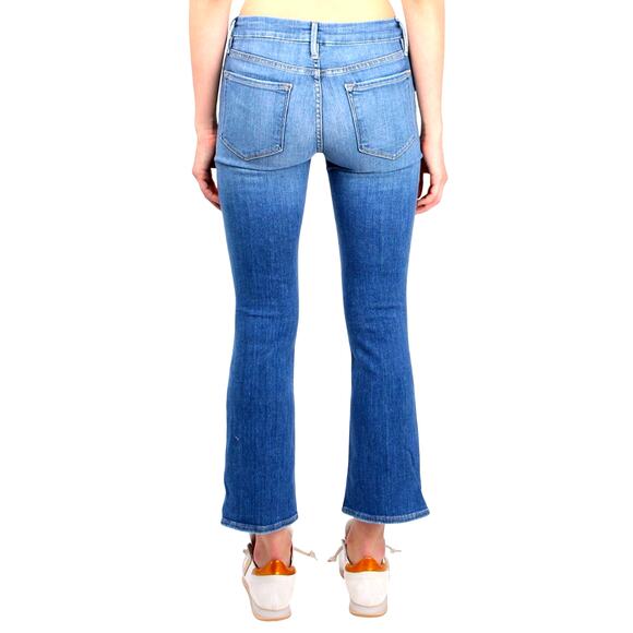 FRAME Denim Le Crop Mini Boot Size 28 Stony Creek Stretchy Bootcut Jeans Zip Fly - Picture 3 of 13
